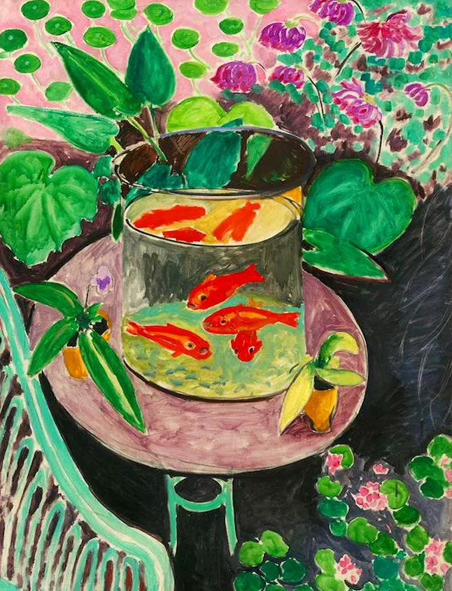 Bức tranh “Goldfish” là một trong những tác phẩm tĩnh vật của Matisse với đặc điểm của các gam màu sáng, rực rỡ