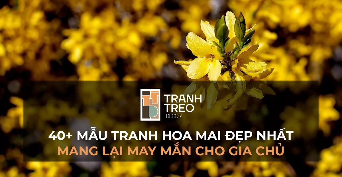 40+ Mẫu tranh hoa mai đẹp nhất, mang lại may mắn cho gia chủ