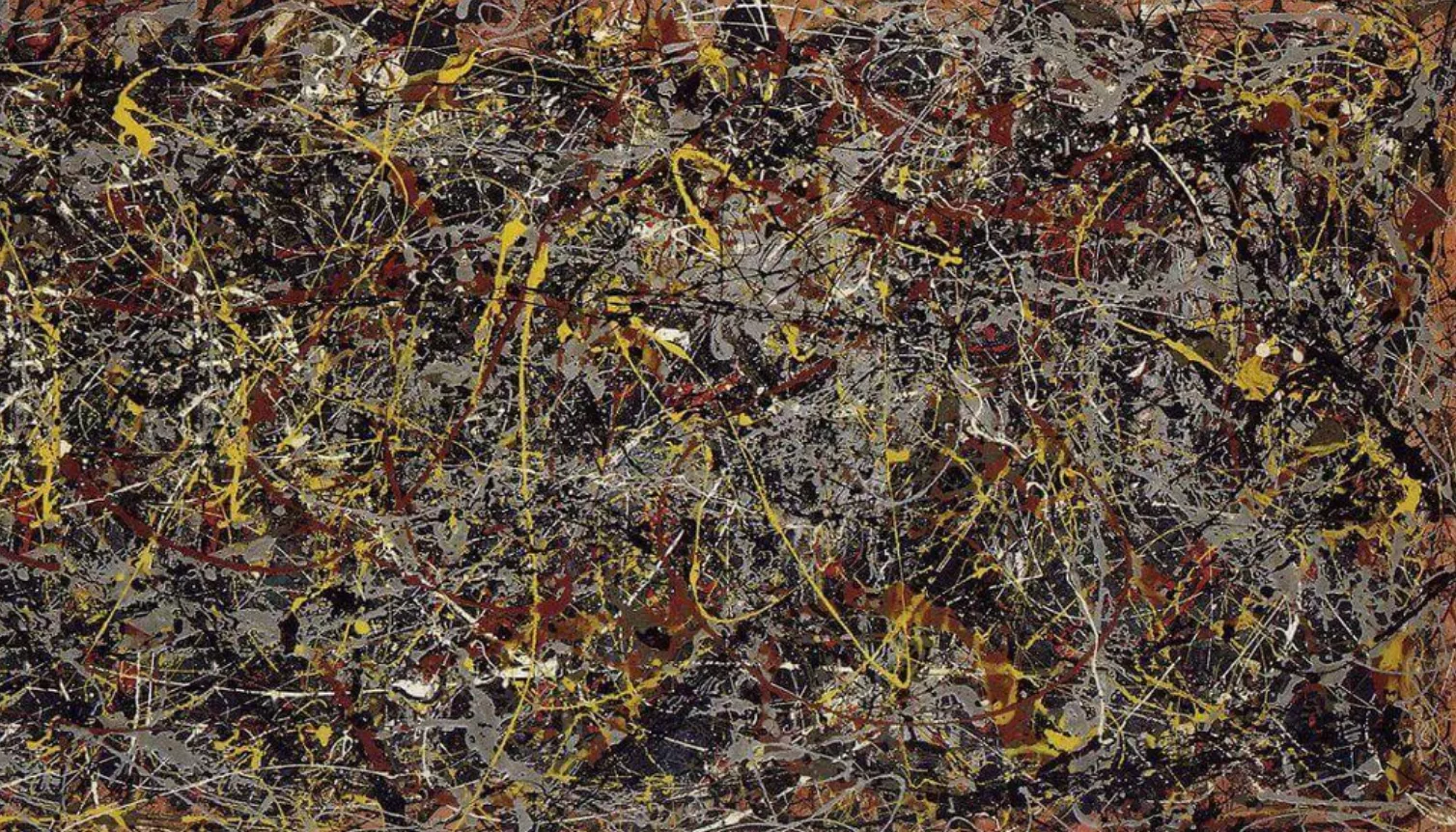 No. 5, 1948 được Pollock sáng tác trên một tấm ván sợi vào năm 1948