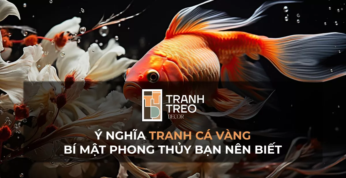 Tranh Cá Vàng rước thiên lộc và kim ngân vào nhà