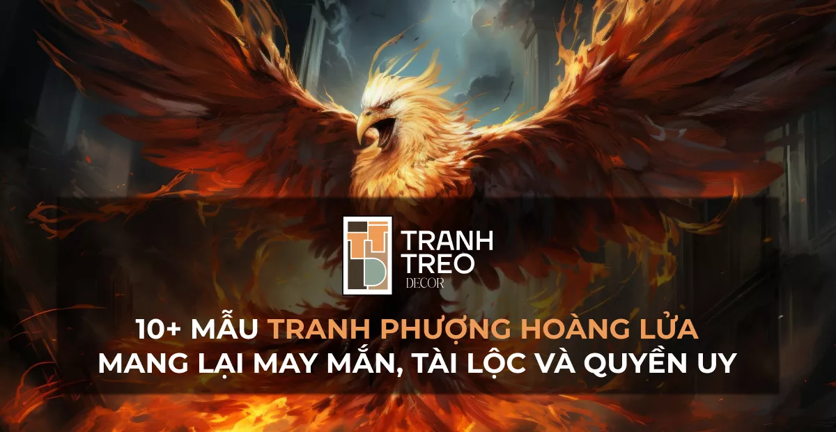 10 mẫu tranh phượng hoàng lửa mang vượng khí, phúc lộc