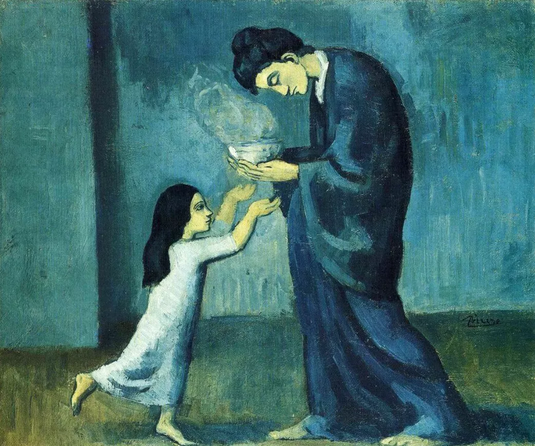 Bức tranh "The Soup" có ảnh hưởng sâu sắc từ trải nghiệm của Picasso khi ông thăm Nhà tù Phụ nữ Saint-Lazare ở Paris