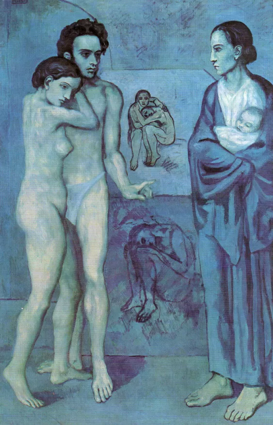 Bức tranh sơn dầu "La Vie" (1903) được coi là đỉnh cao của thời kỳ xanh của Picasso