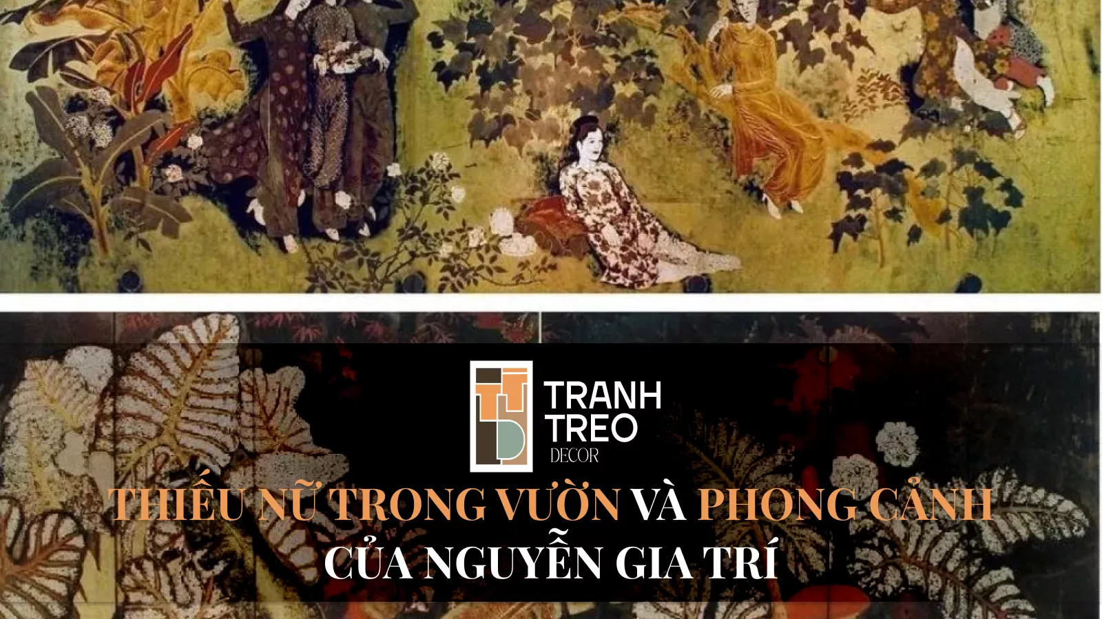 Thiếu nữ trong vườn và Phong cảnh: Bình phong hai mặt của danh họa Nguyễn Gia Trí