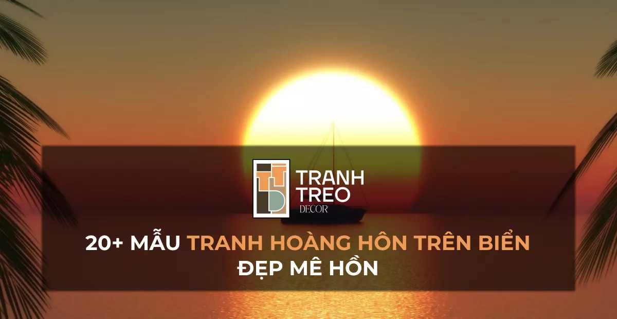 20+ Mẫu tranh hoàng hôn trên biển đẹp mê hồn