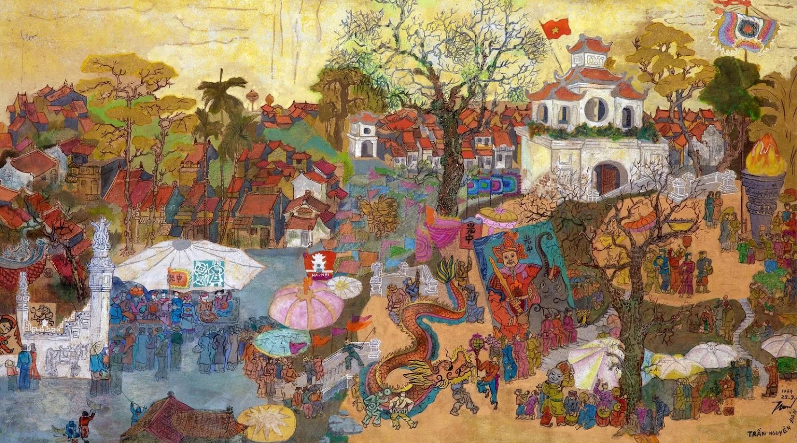 Bức tranh "Thăng Long - Đông Đô" (1984)