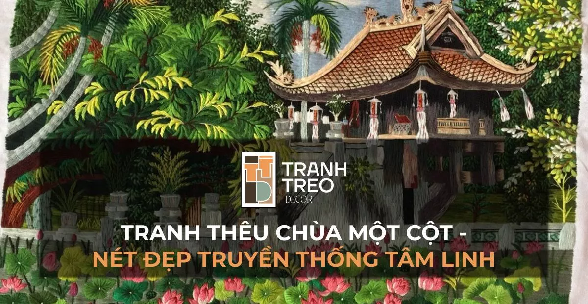 Tranh thêu chùa Một Cột: Nét đẹp truyền thống gửi gắm tâm linh