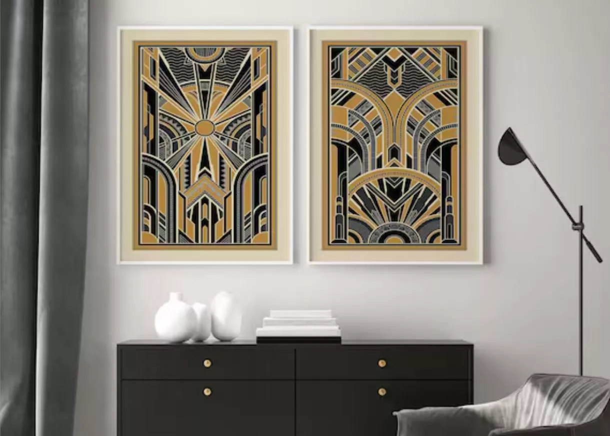 Tranh theo phong cách Art Deco thường khá trừu tượng