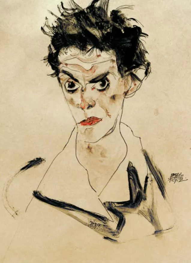 Tác phẩm "Autoportrait" của họa sĩ Egon Schiele