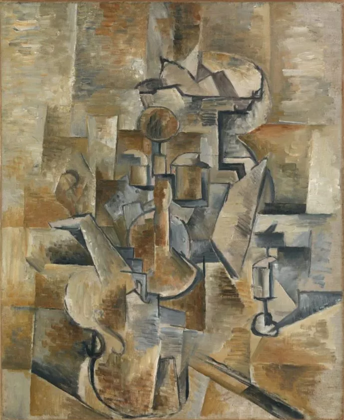 Tác phẩm "Violin and Candlestick" của họa sĩ Georges Braque