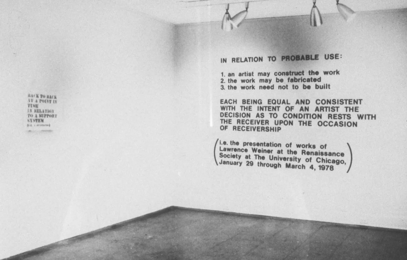 Tác phẩm "Statements" của nghệ sĩ Lawrence Weiner