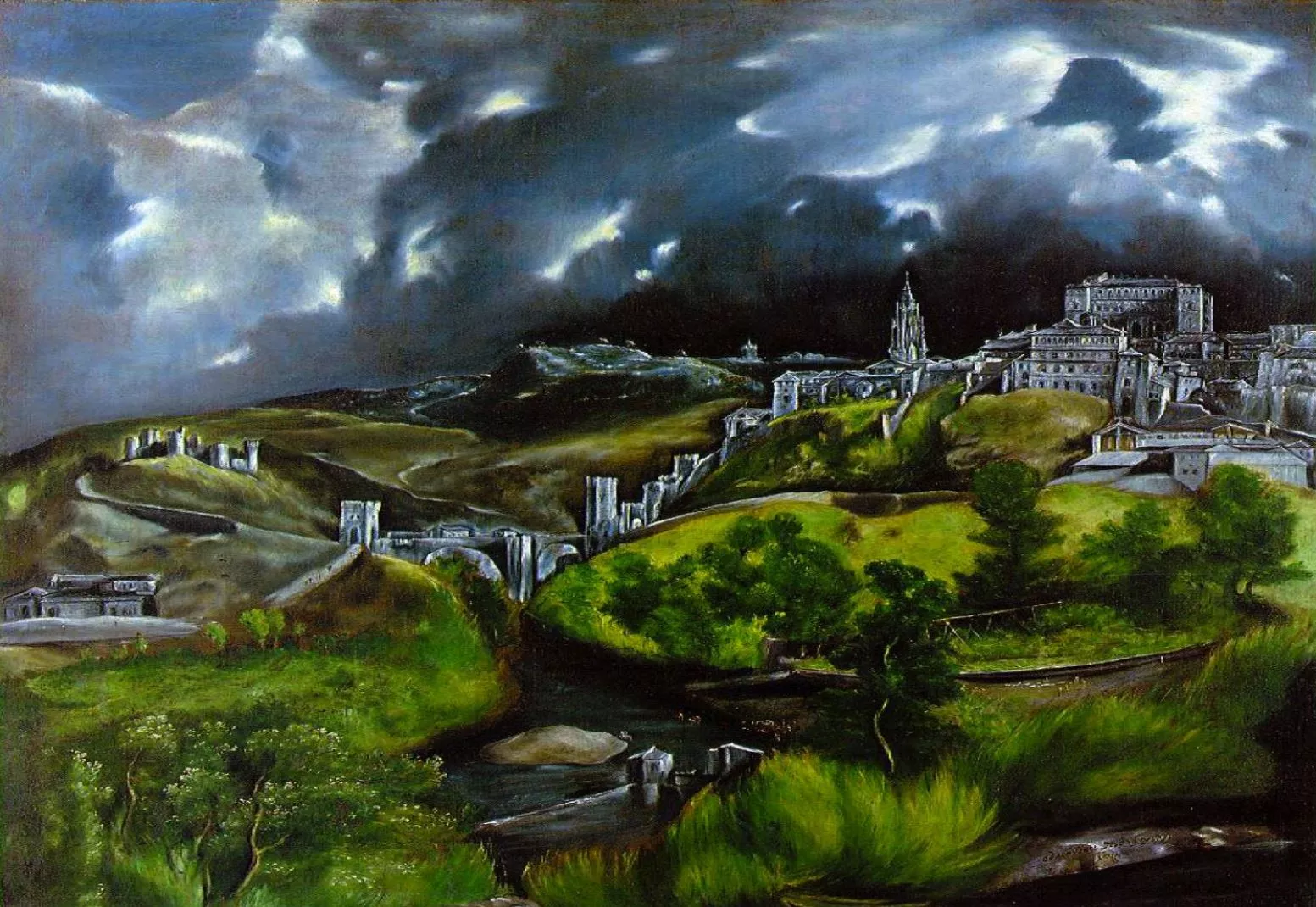 "View of Toledo" của El Greco là một tranh phong cảnh của các họa sĩ nổi tiếng thế giới