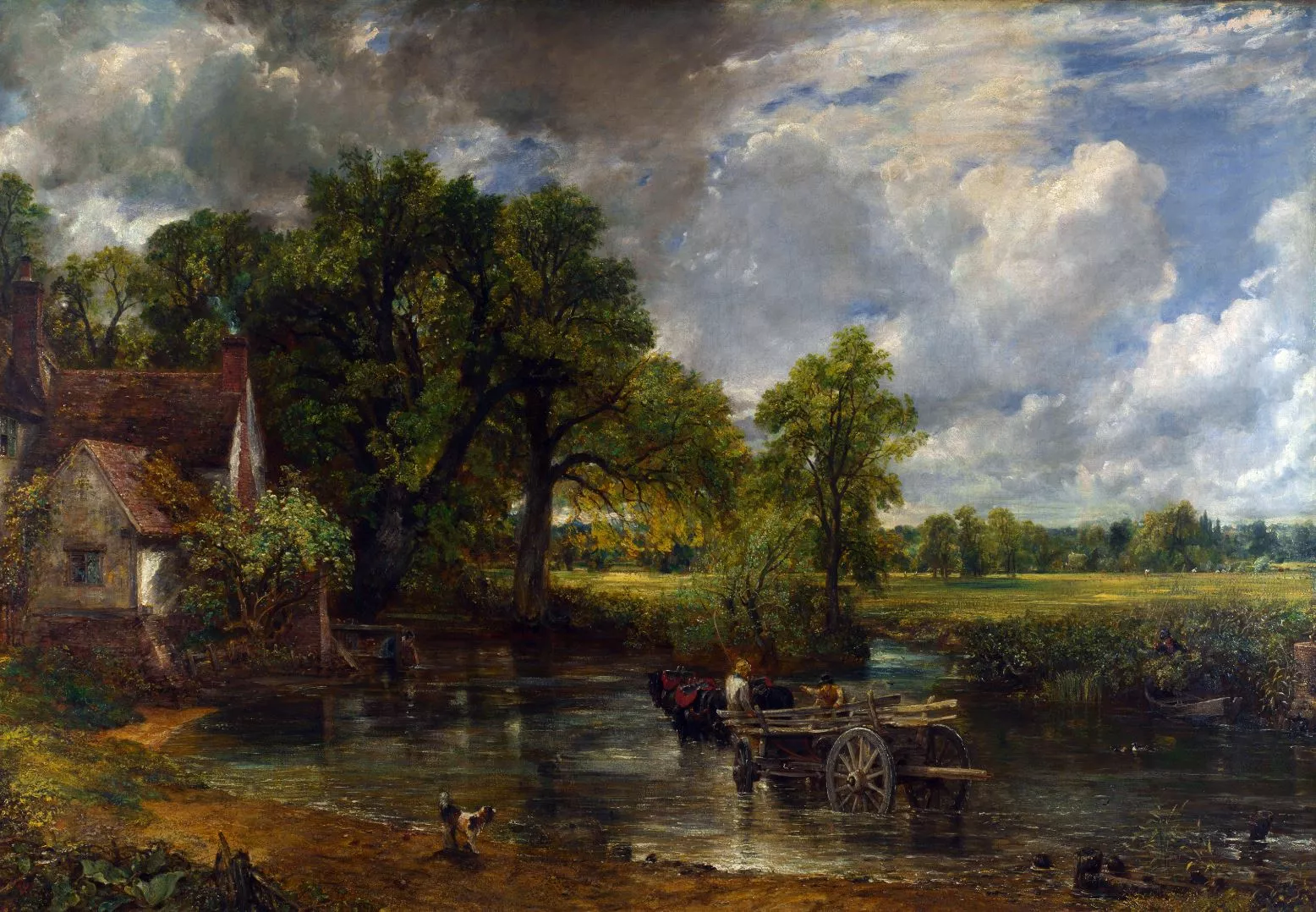 "The Hay Wain" của John Constable là một trong 10 bức tranh phong cảnh đẹp nhất thế giới, khắc họa cảnh làng quê châu Âu yên bình.