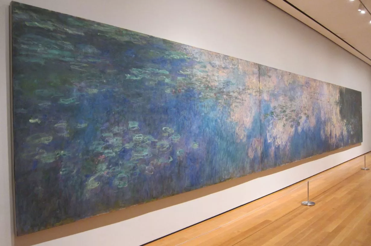 "Water Lilies" của Claude Monet là một kiệt tác sơn dầu, với những nét vẽ tinh tế và màu sắc nhẹ nhàng.