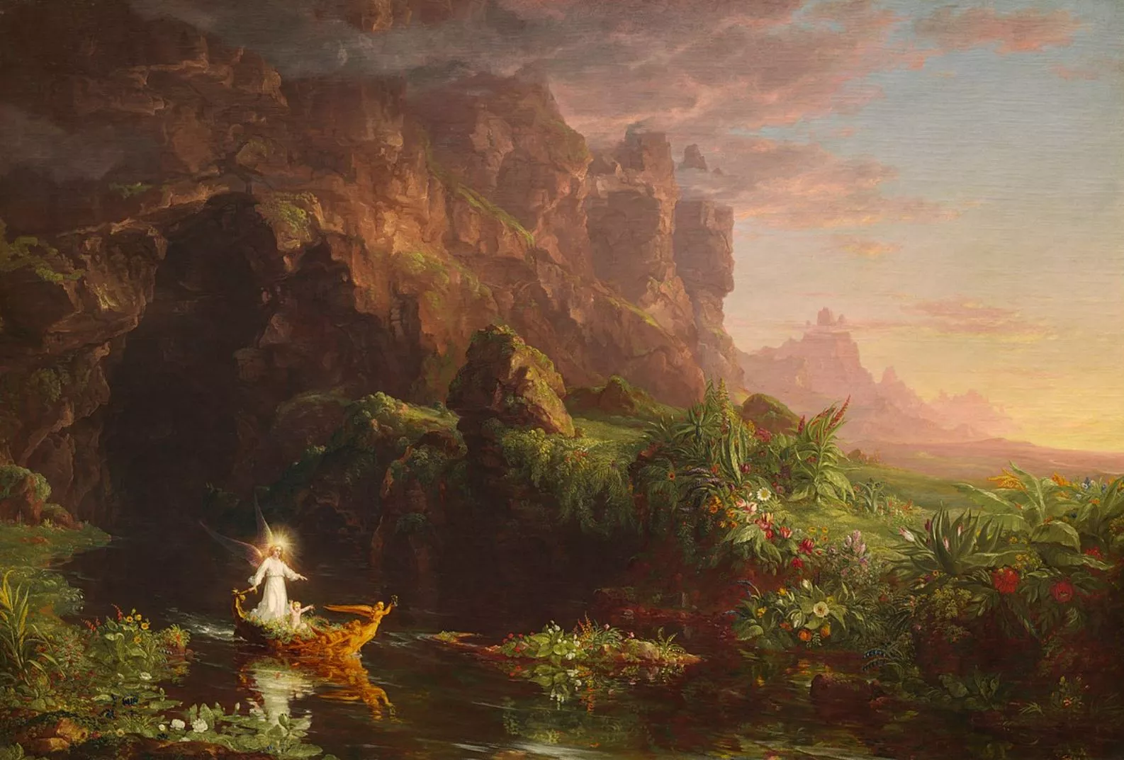 Tranh cổ điển “The Voyage of Life” của tác giả Thomas Cole.