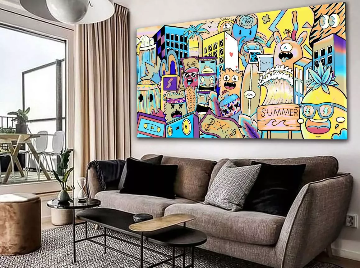 Họa tiết trong tranh Pop Art mang tính biểu tượng