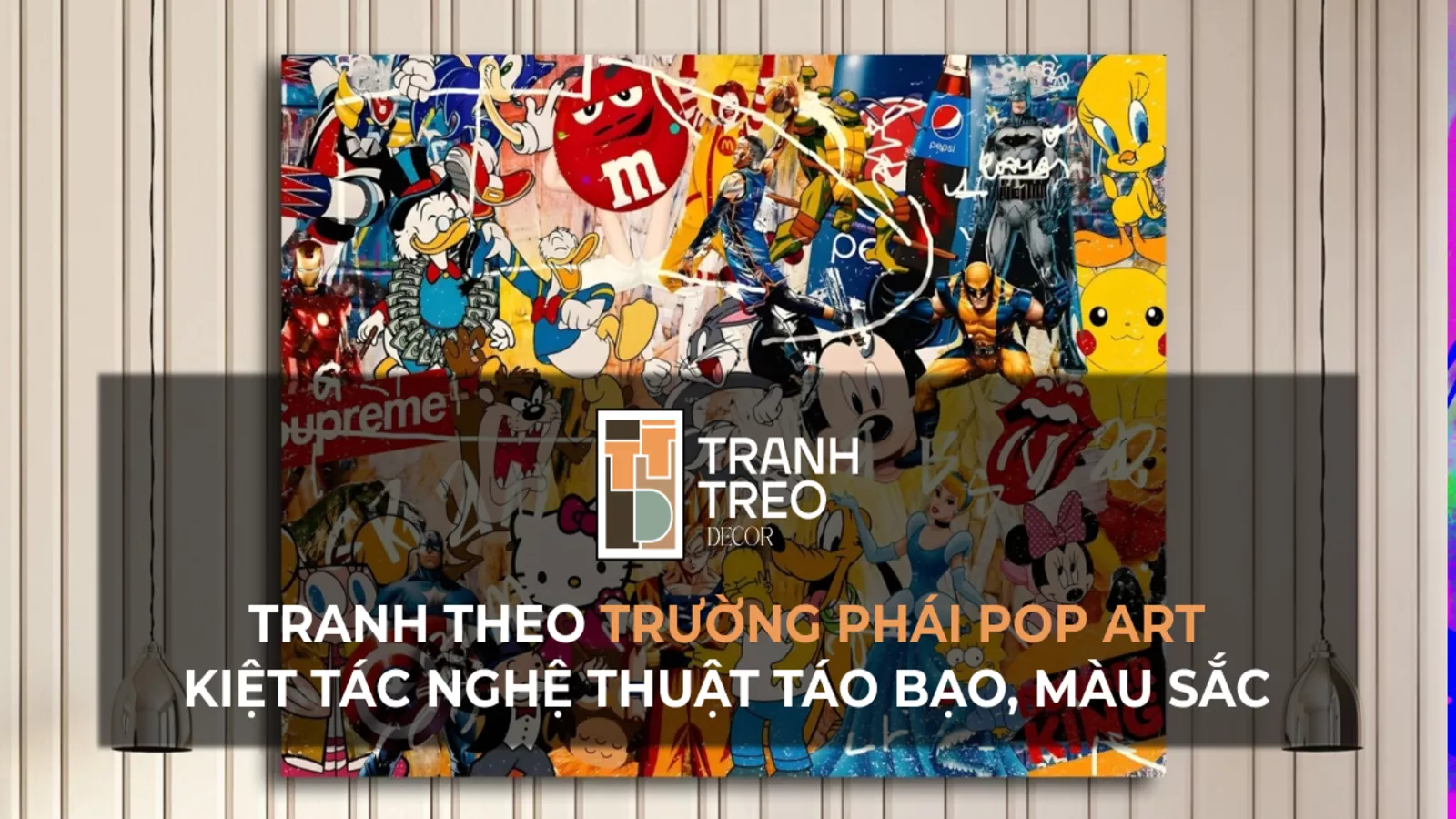 Tranh theo trường phái Pop Art: Kiệt tác nghệ thuật táo bạo, màu sắc