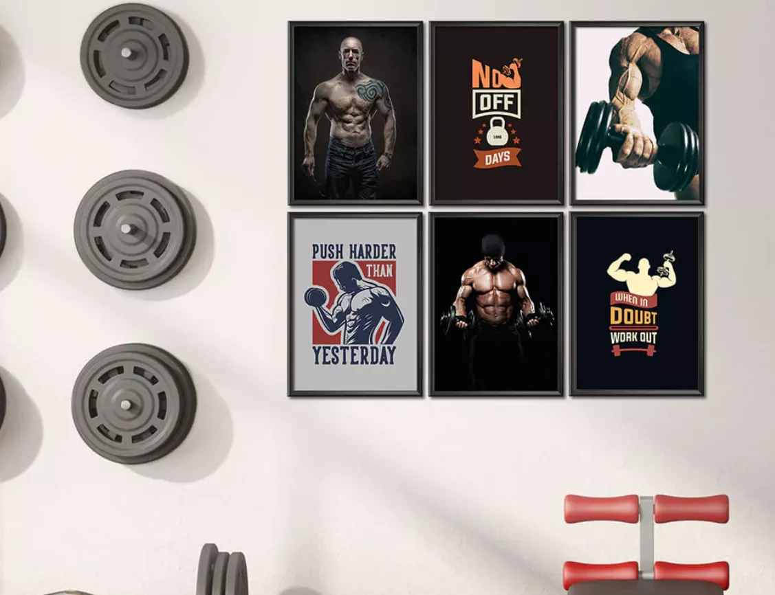 Bộ tranh hình ảnh gymer kết hợp slogan truyền động lực, nhắc nhở người tập không bao giờ bỏ cuộc